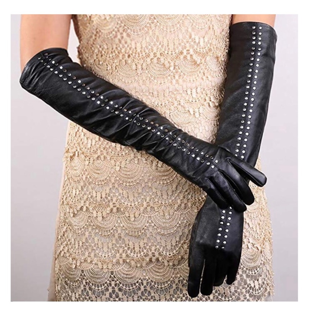 💥LAST💥Leather Touch Screen Rivet Gloves
